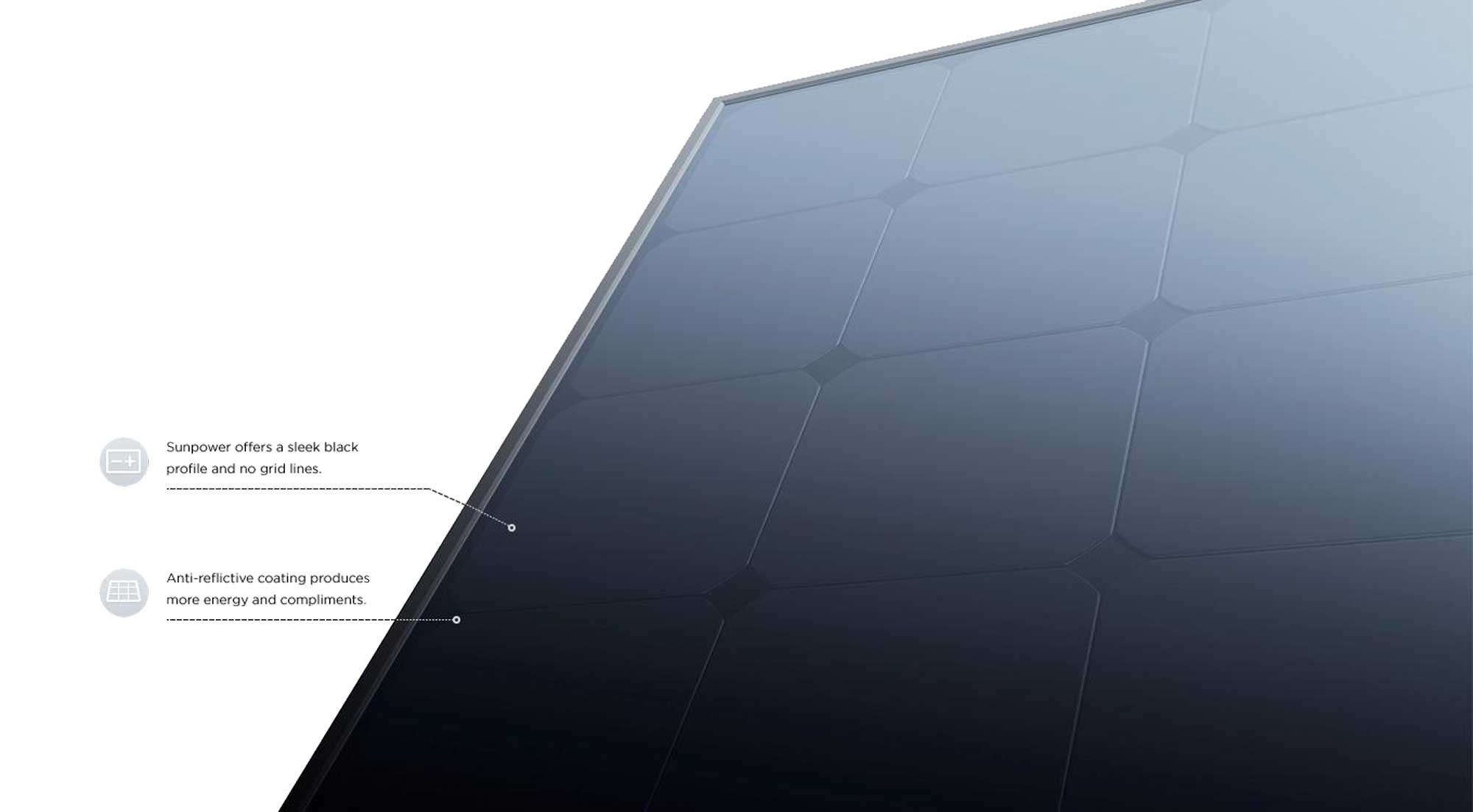 Oogstrelend design van SunPower black panelen