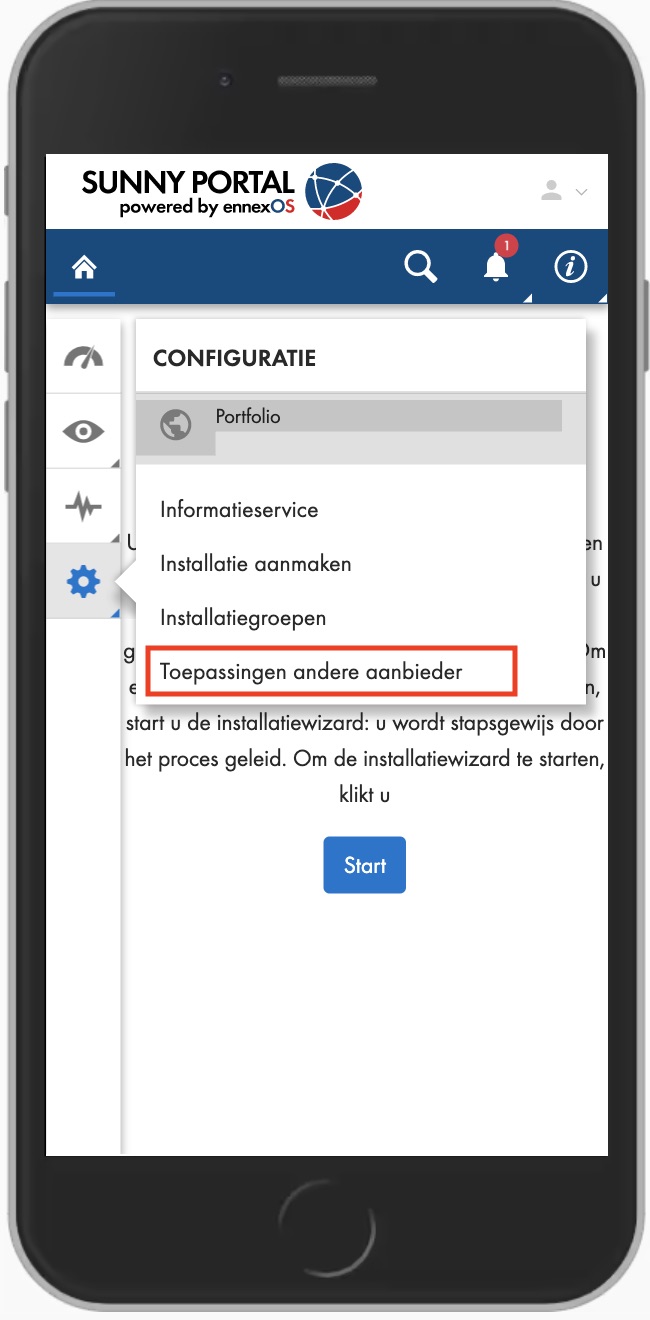 Toepassingen andere aanbieder