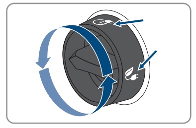 draaiknop EV-charger