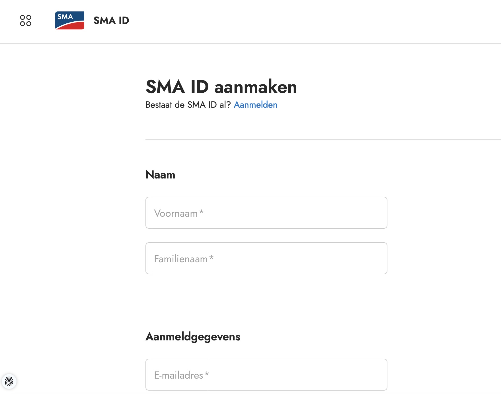 aanmeldgegevens-sma-id