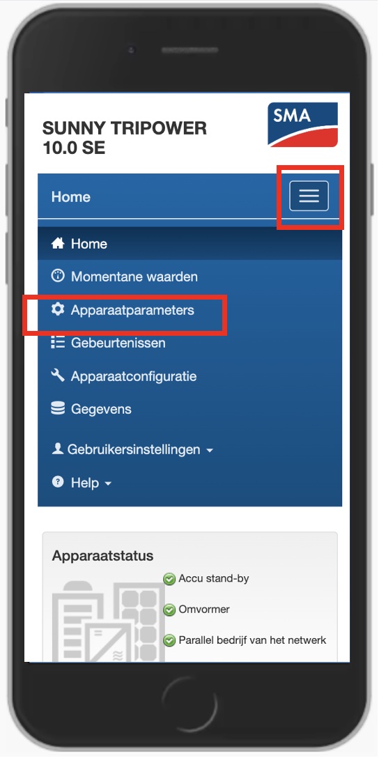 apparaatparameters