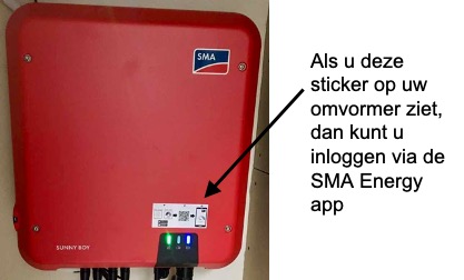 SMA omvormer met QR code