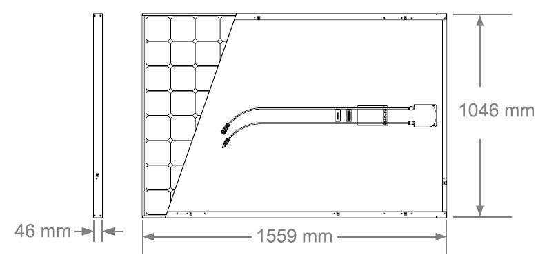afmetingen sunpower zonnepaneel