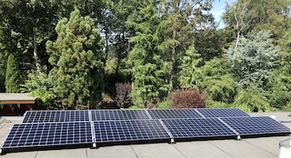 sunpower installatie op plat dak