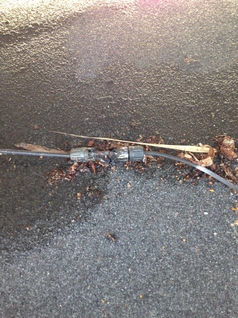 kapotte connector op dak