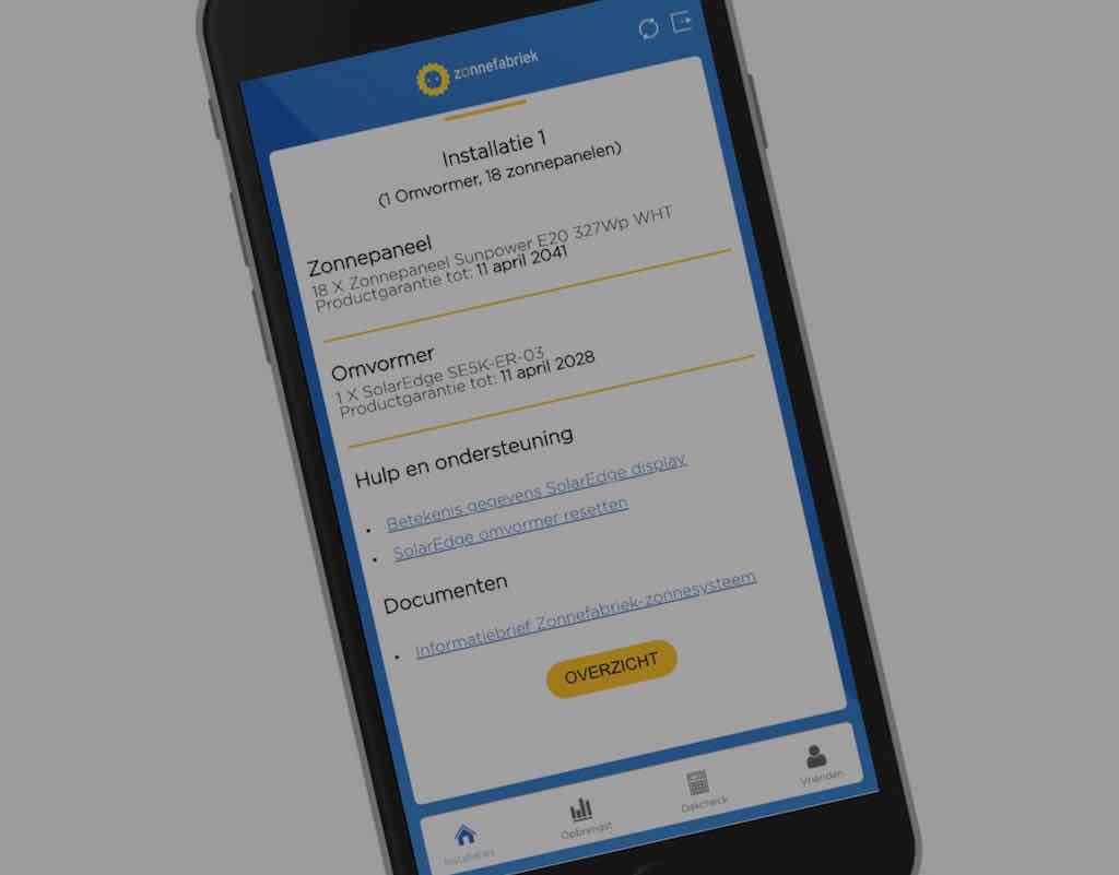 De Mijn Zonnefabriek app wordt steeds verder uitgebreid