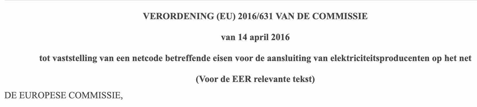 De nieuwe verordening van de EU