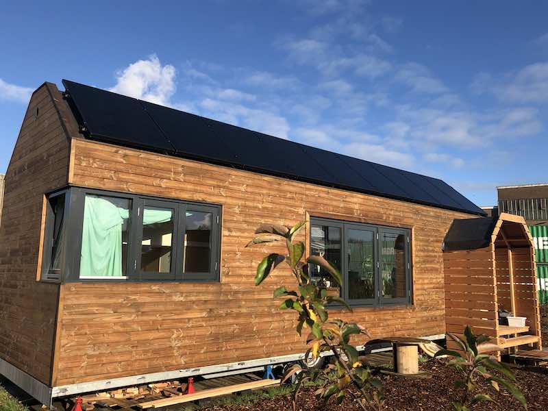 zonnepanelen op tiny house