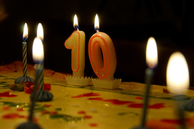 10 jaar taart