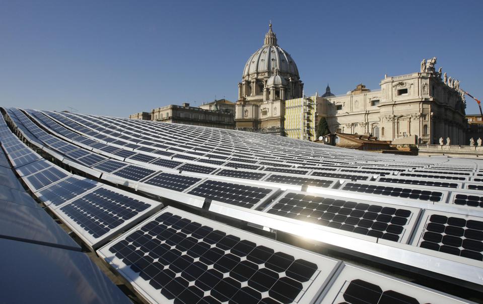 zonnepanelen op het vaticaan
